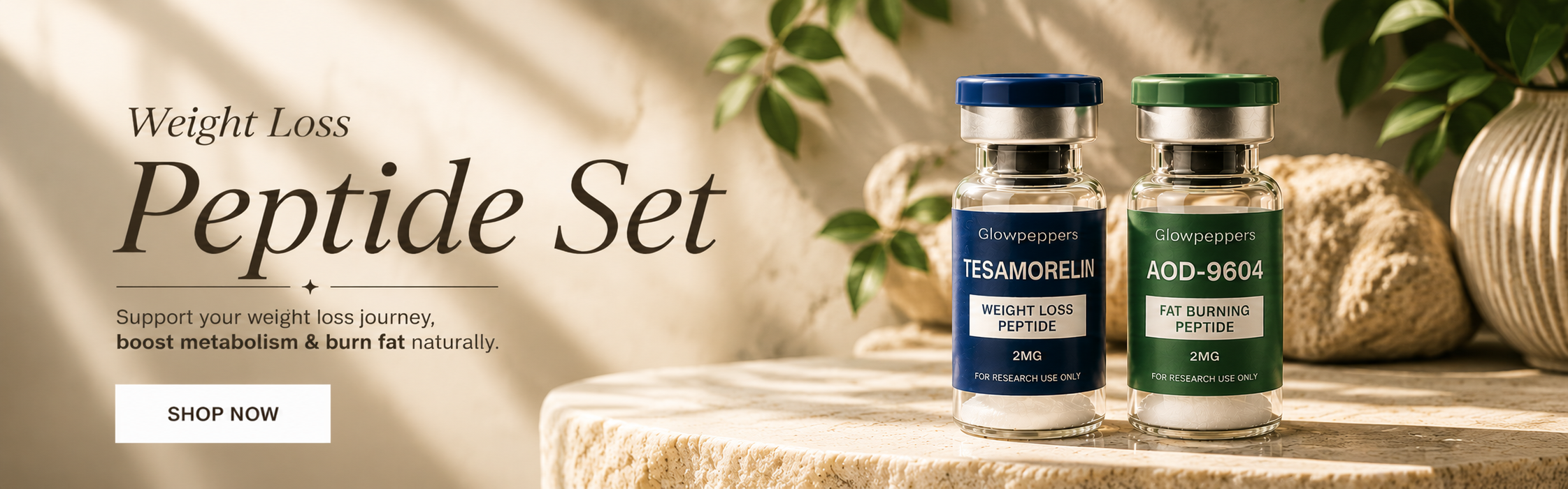 Glowpeppers peptide serum range